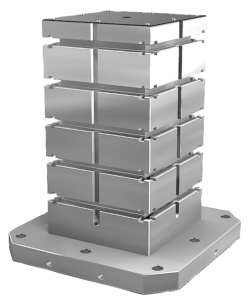 Cubos modulares de fixação em ferro fundido cinzento com ranhuras em T