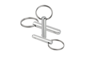 Locking pins with key ring