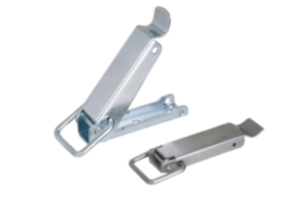 Latches, steel or stainless steel, with draw bail for up to 3000N, fastening holes concealed Latches, steel or stainless steel, with draw bail for up to 3000N, fastening holes concealed