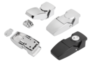 Latches, zinc with sheet metal bracket, fastening holes concealed Latches, zinc with sheet metal bracket, fastening holes concealed