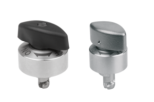 Quarter-turn clamp locks stainless steel, knob plastic or stainless steel Quarter-turn clamp locks stainless steel, knob plastic or stainless steel