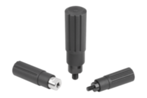 Plastic cylindrical grips, revolving - inch