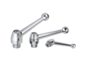 Clamping levers, stainless steel with internal thread, threaded insert stainless steel - inch