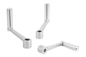 Crank handles stainless steel with revolving grip