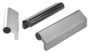 Empuñaduras de perfil de aluminio con tapa de extremo