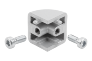 Corner connectors for glass pane holders