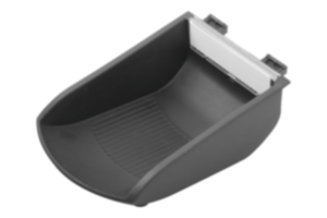 Clip-in shell bins, antistatic plastic, for profile slots type I and type B and mounting profiles