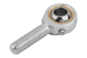 Rod ends with plain bearing external thread, steel, DIN ISO 12240-1, can be re-lubricated