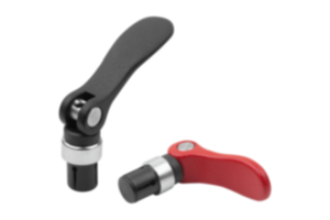 Palancas excéntricas de aluminio con mandril de sujeción de acero y arandela de presión de plástico Palancas excéntricas de aluminio con mandril de sujeción de acero y arandela de presión de plástico