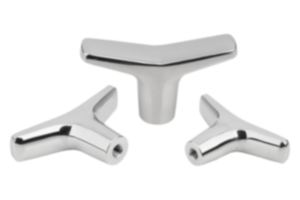 Manípulos em T com rosca fêmea, aço inoxidável para a linha Hygienic USIT® anel de vedação e arruela Freudenberg Process Seals