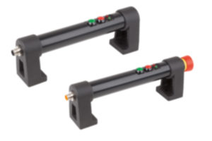 Puxadores tubulares de plástico com função de comutação elétrica e dois botões de acionamento